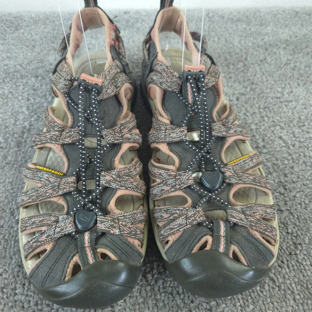 KEEN Whisper Sport Sandals Womens Size 10 Waterproof Hiking Shoes Gray Pink